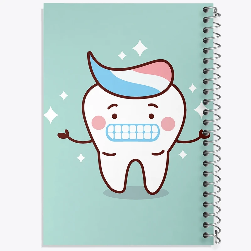 دفتر طراحی 50 برگ خندالو طرح دندان و دندان پزشکی کودکانه کد 36780