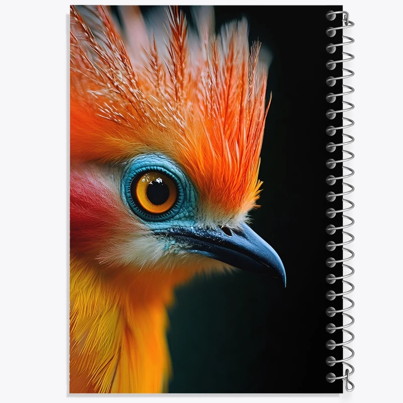 دفتر طراحی 50 برگ خندالو طرح پرنده نارنجی کد F8570