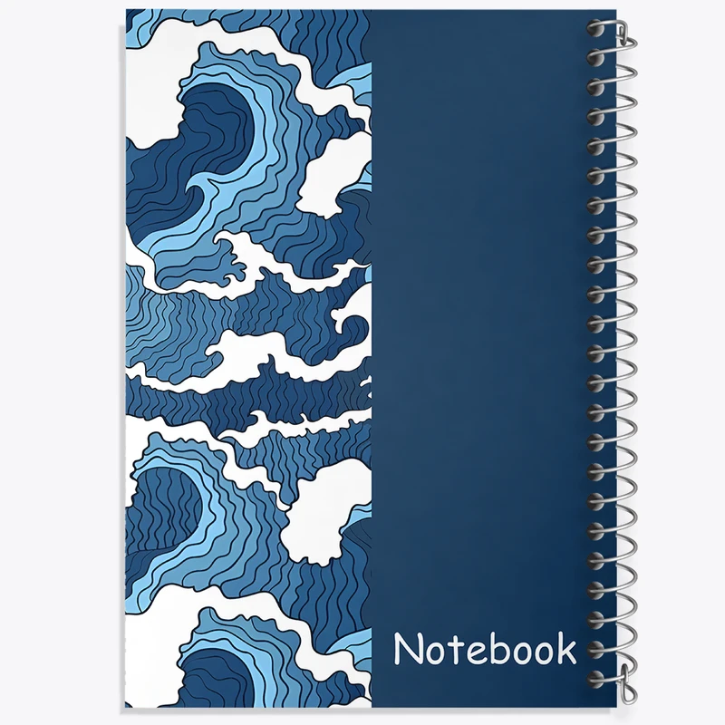 دفتر مشق 50 برگ خندالو طرح موج دریا کد N6705