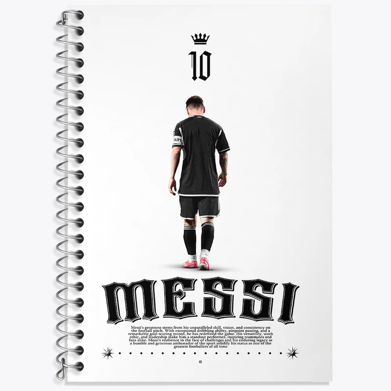 دفتر زبان 50 برگ خندالو مدل دو خط طرح لیونل مسی کد N8252