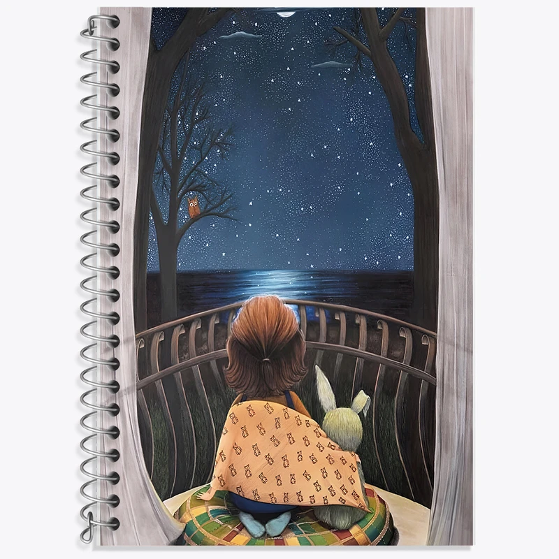 دفتر زبان 50 برگ خندالو مدل دو خط طرح دخترانه کد F8724