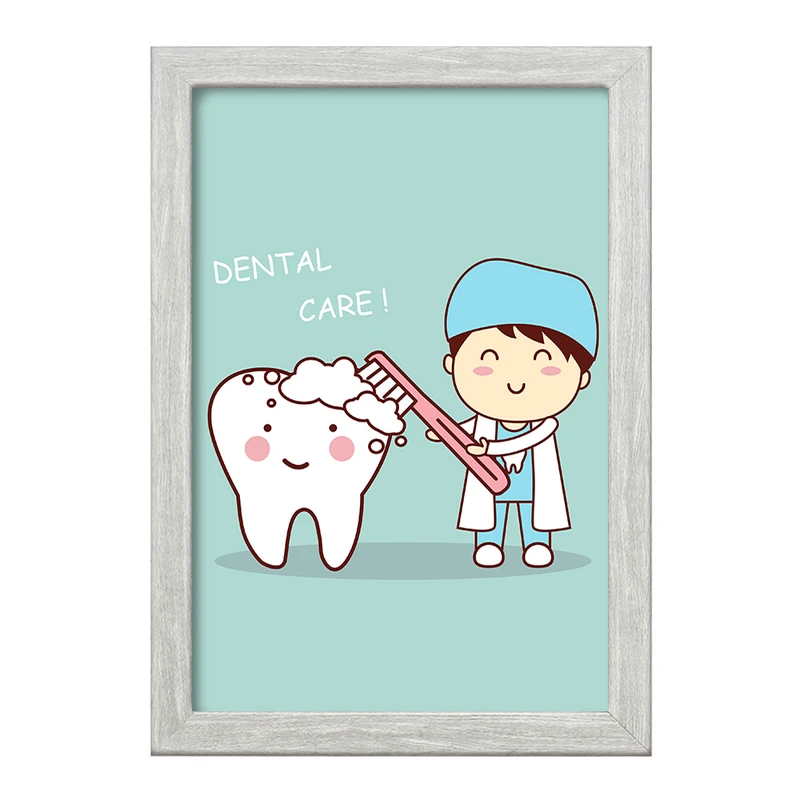 تابلو خندالو طرح دندان و دندان پزشکی کودکانه کد 36693