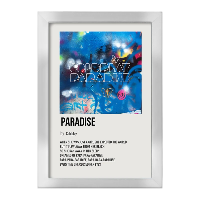 تابلو خندالو طرح آهنگ Paradise کلد پلی کد F13465