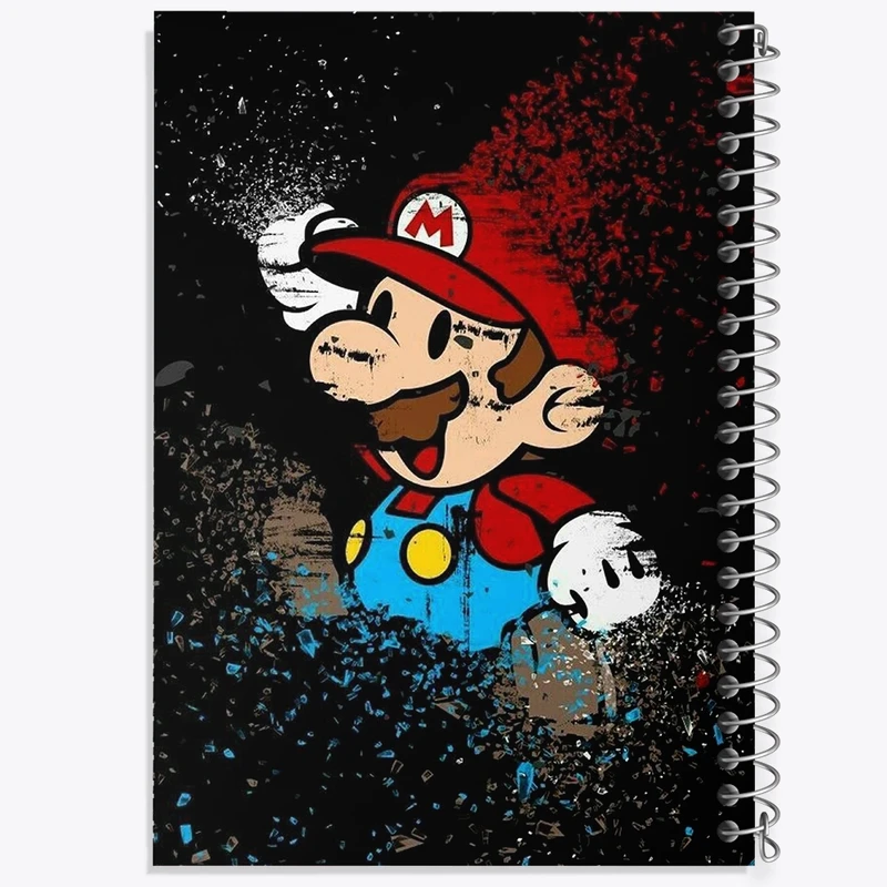 دفتر طراحی 50 برگ خندالو طرح سوپر ماریو کد 30441
