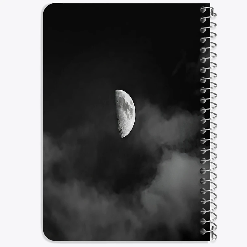 دفتر یادداشت 50 برگ خندالو طرح ماه (Moon) کد F6719
