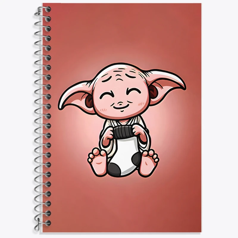 دفتر زبان 50 برگ خندالو مدل سه خط طرح دابی هری پاتر (Harry Potter) کد F9401