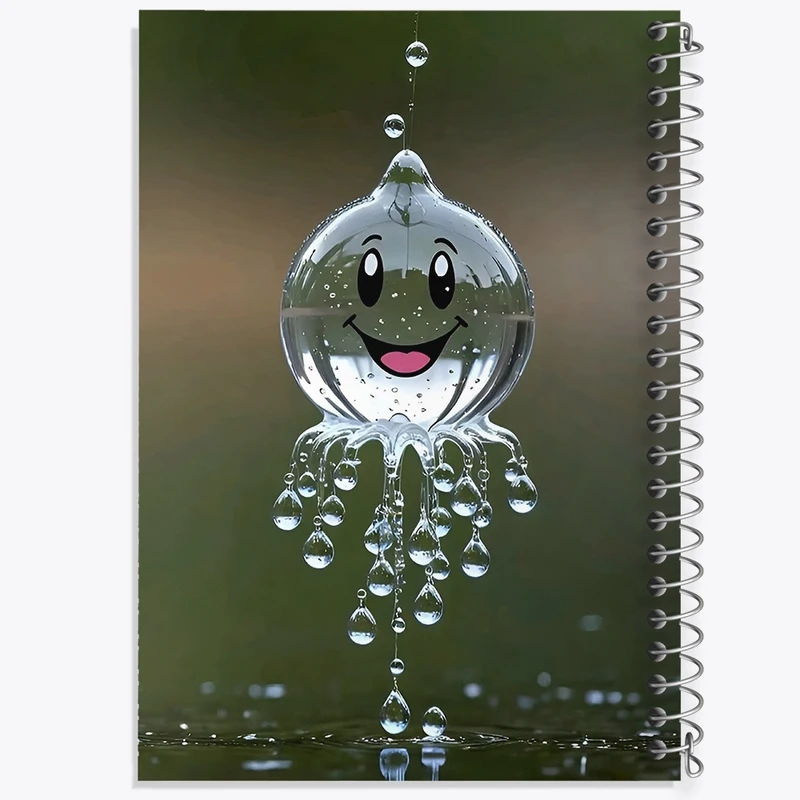 دفتر طراحی 50 برگ خندالو طرح قطره آب کد F4224