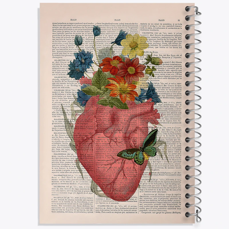 دفتر مشق 50 برگ خندالو طرح قلب (Heart) کد F14043