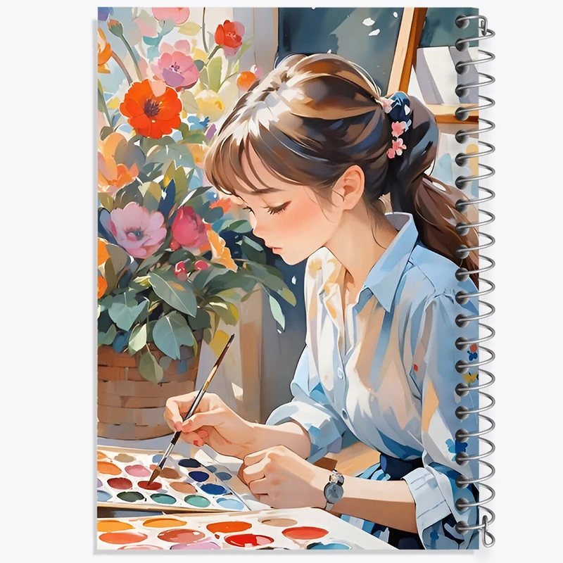 دفتر نقاشی 50 برگ خندالو طرح دختر نقاش کد F3769