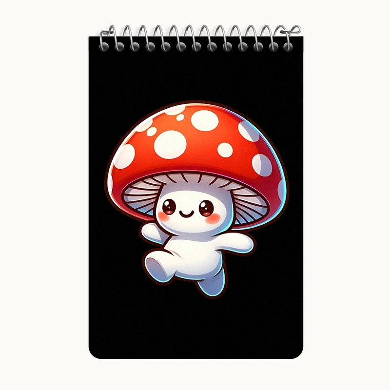 دفتر یادداشت 50 برگ خندالو طرح قارچ کیوت کد F7725