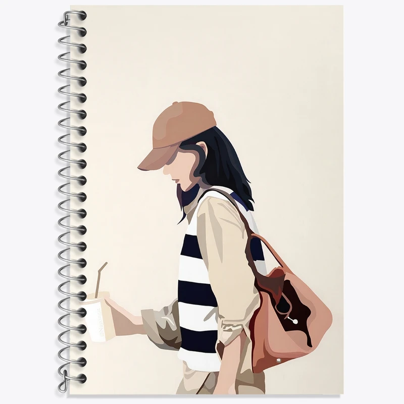 دفتر لغت 50 برگ خندالو طرح دخترانه مینیمال کد F3252