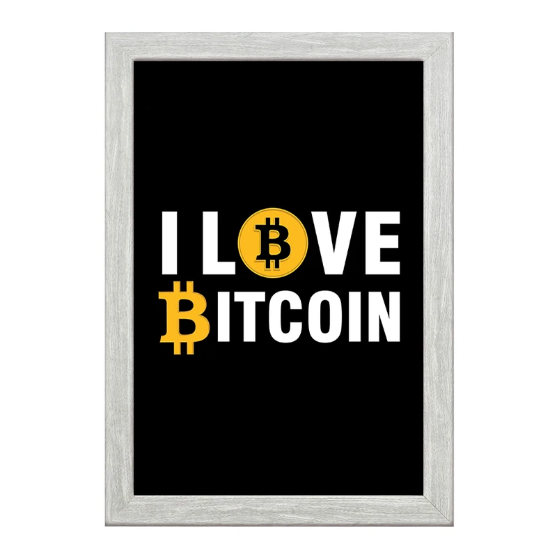 تابلو خندالو طرح I Love Bitcoin  کد 10889