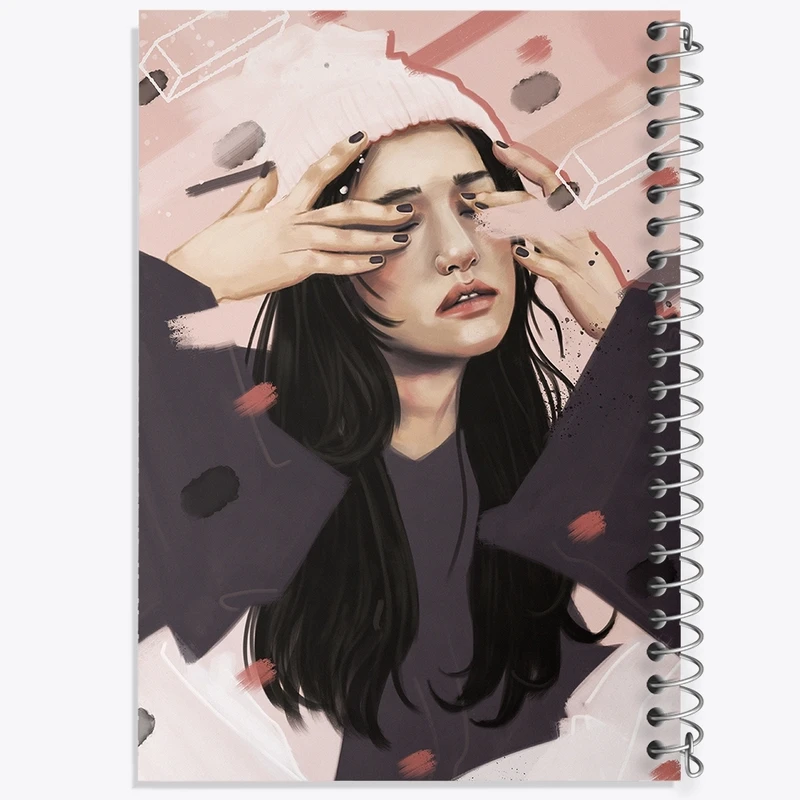 دفتر طراحی 50 برگ خندالو طرح دخترانه کد F128