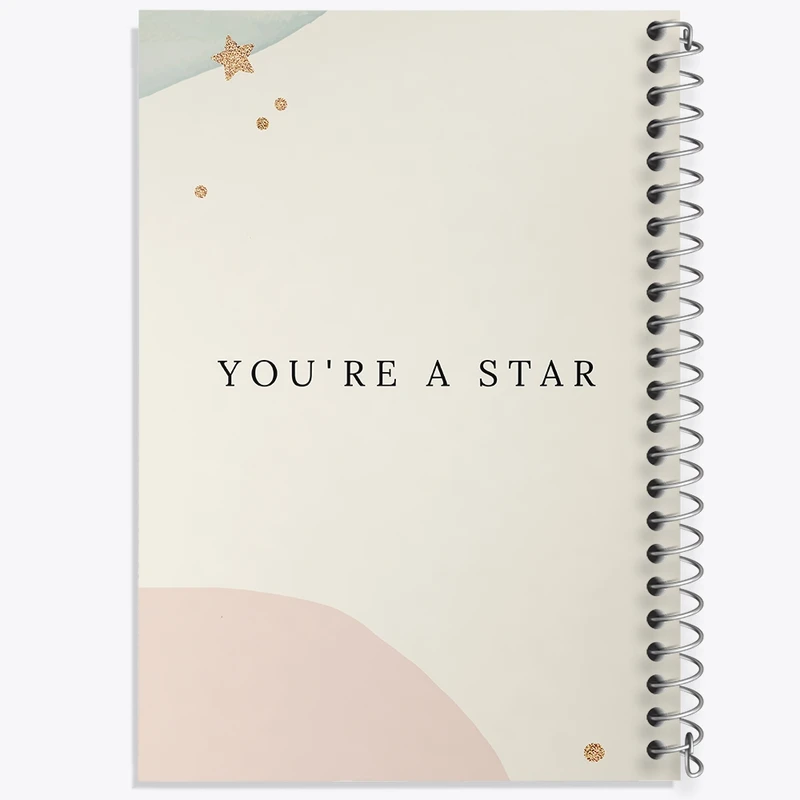 دفتر طراحی 50 برگ خندالو طرح You're Star کد N2286