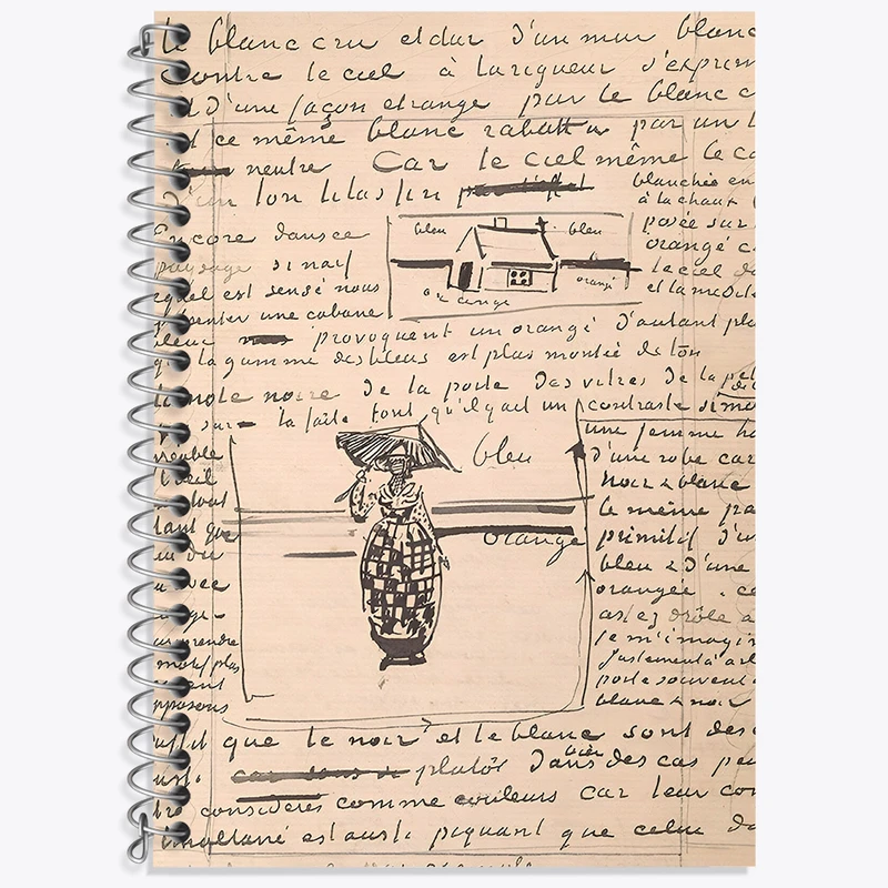 دفتر زبان 50 برگ خندالو طرح دفتر طراحی ونسان ونگوگ (Van Gogh) کد N9372