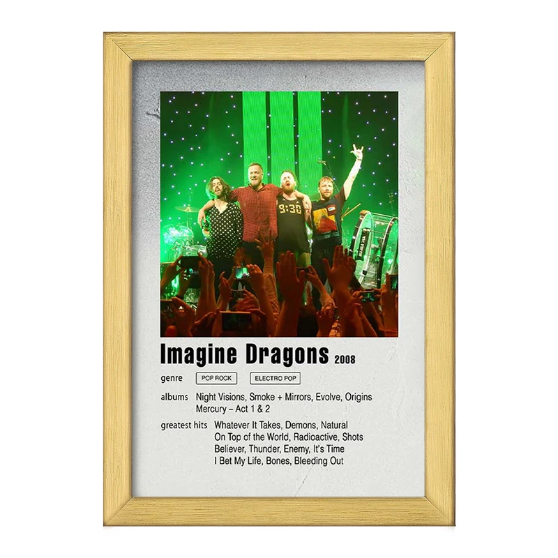 تابلو خندالو طرح ایمجین درگنز (Imagine Dragons)   کد F11236