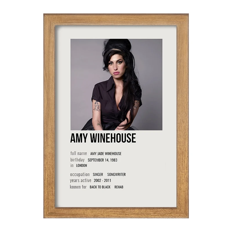 تابلو خندالو طرح امی واینهاوس (Amy Winehouse) کد F13343