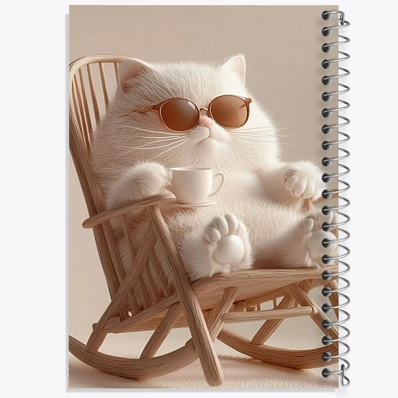 دفتر طراحی 50 برگ خندالو طرح گربه چاق کد F10724