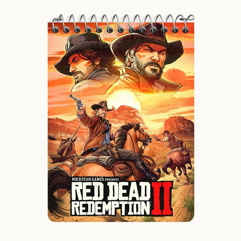 دفتر یادداشت 50 برگ خندالو طرح رد دد (Red Dead) کد N9355
