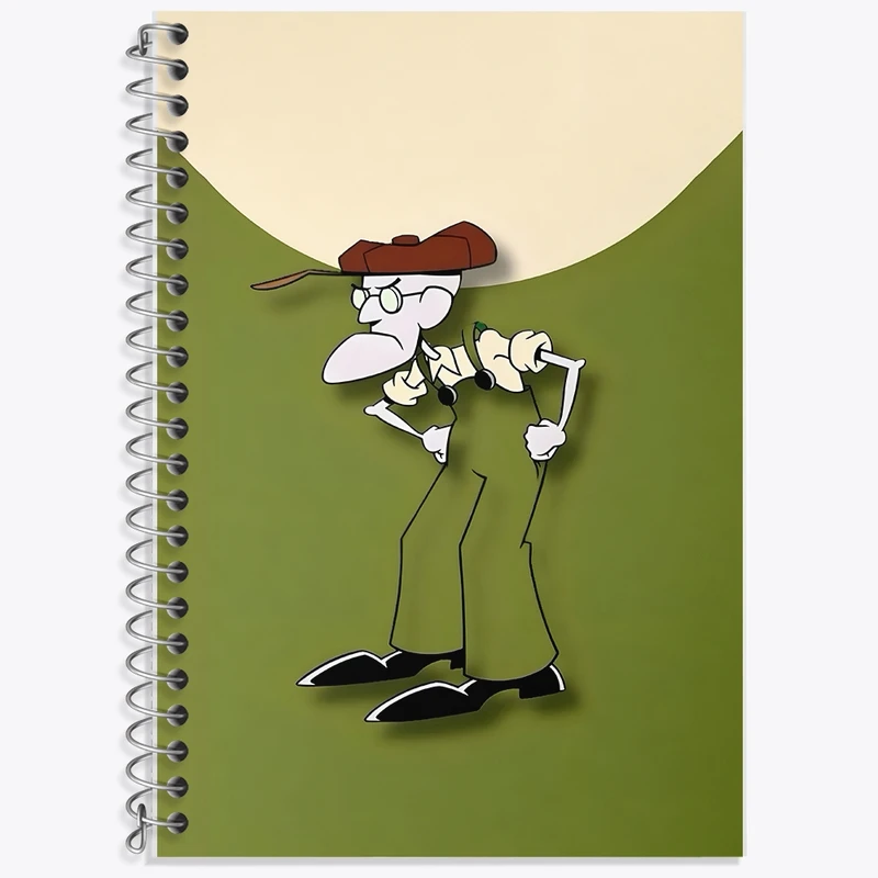 دفتر زبان 50 برگ خندالو مدل سه خط طرح شجاعت سگ ترسو (Courage the Cowardly Dog) کد F10806