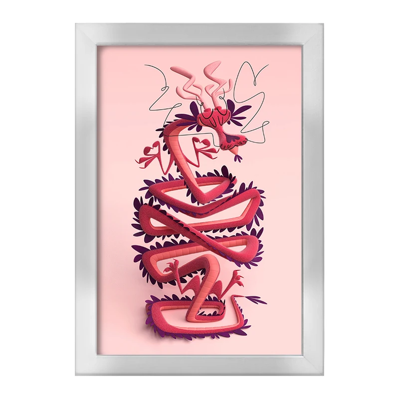 تابلو خندالو طرح اژدها کد F113