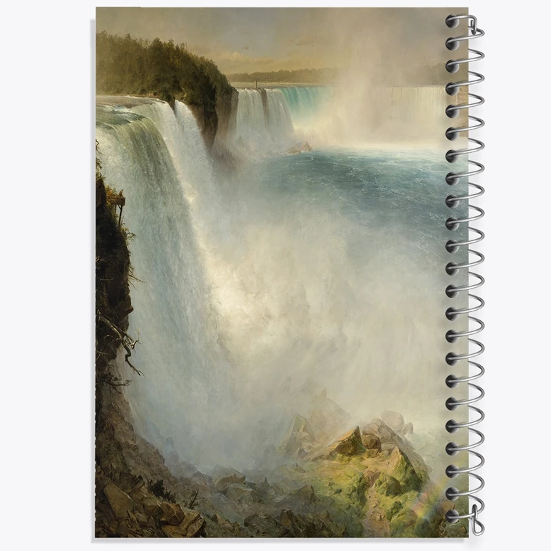 دفتر ژورنال نویسی 50 برگ خندالو مدل نقطه ای طرح نقاشی آبشار نیاگارا اثر فردریک ادوین چرچ کد F12369