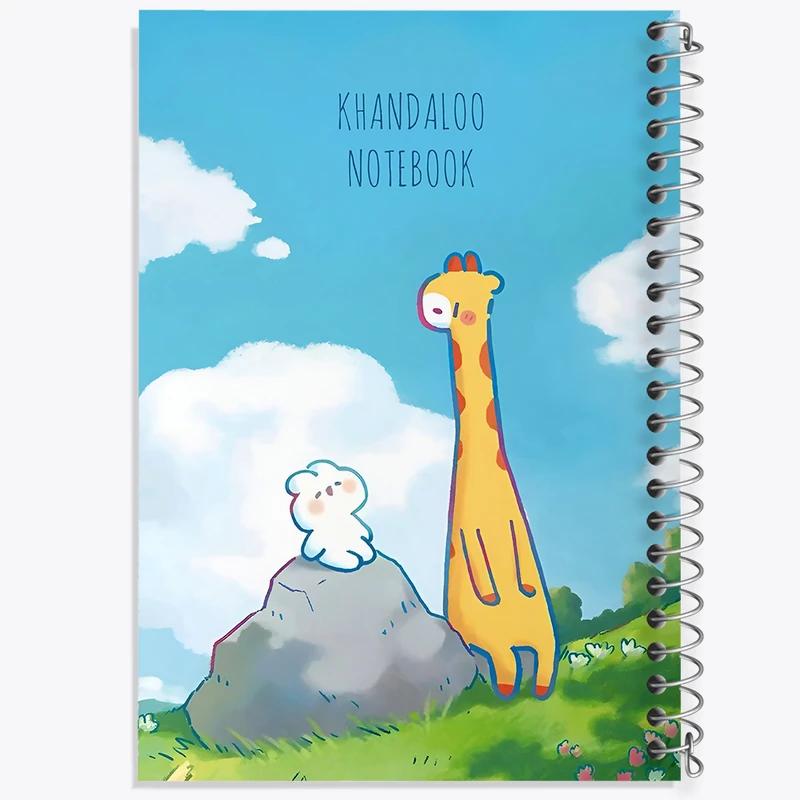 دفتر مشق 50 برگ خندالو طرح خرگوش و زرافه کیوت کد N9134