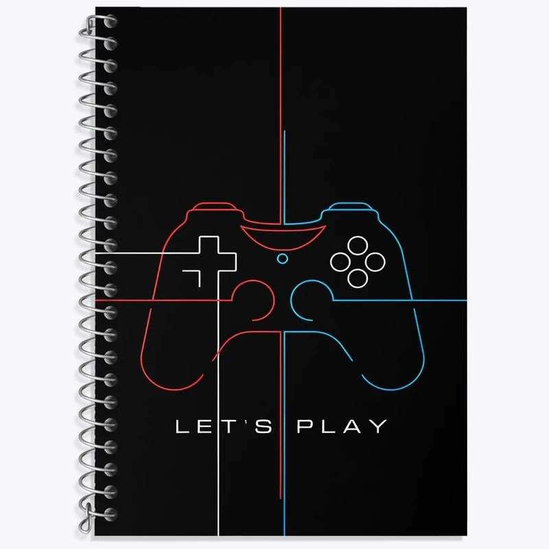 دفتر زبان 50 برگ خندالو مدل سه خط طرح گیمر (Gamer) کد F3785