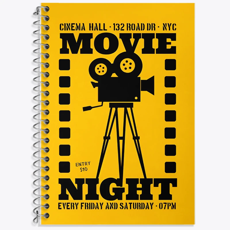 دفتر نت موسیقی 50 برگ خندالو طرح دوربین فیلم برداری قدیمی کد F14139