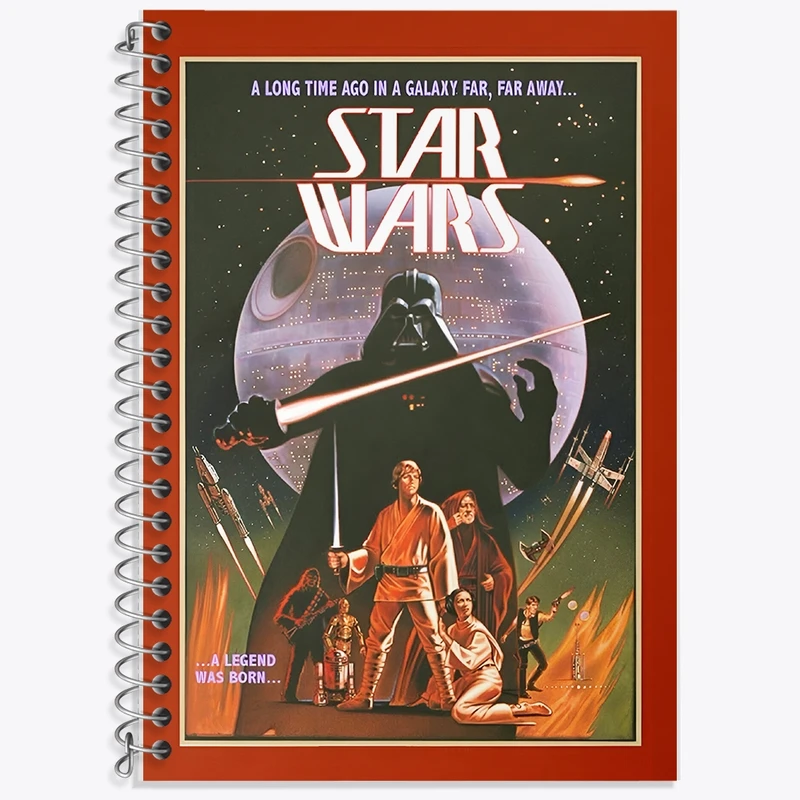 دفتر زبان 50 برگ خندالو مدل سه خط طرح جنگ ستارگان (Star Wars) کد F13526