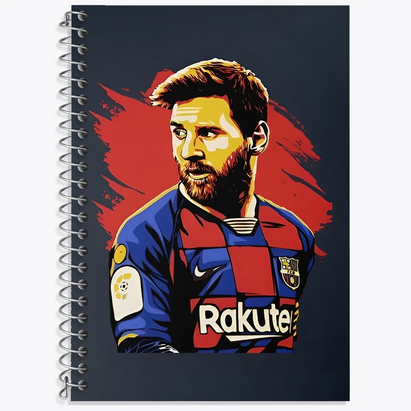 دفتر زبان 50 برگ خندالو مدل سه خط طرح لیونل مسی کد F4610