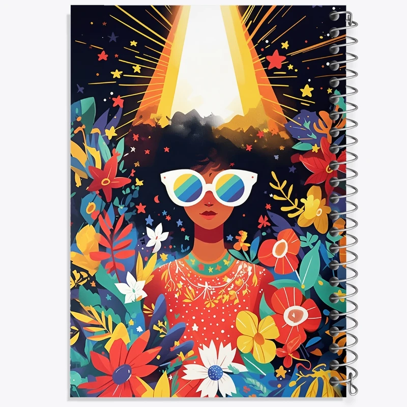 دفتر ژورنال نویسی 50 برگ خندالو مدل نقطه ای طرح دخترانه کد F4783