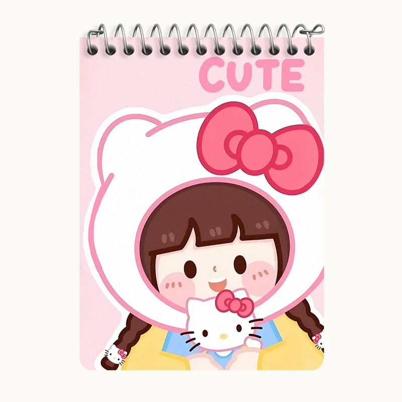 دفتر یادداشت 50 برگ خندالو طرح دخترانه و هلو کیتی کد N3930