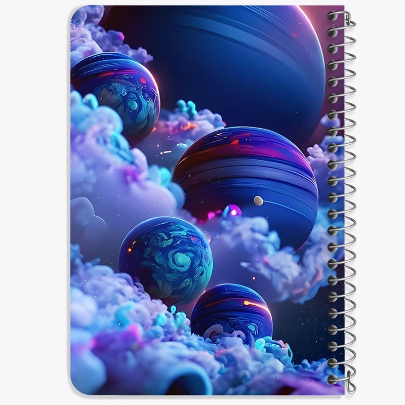 دفتر یادداشت 50 برگ خندالو طرح کهکشان (galaxy) کد F6450