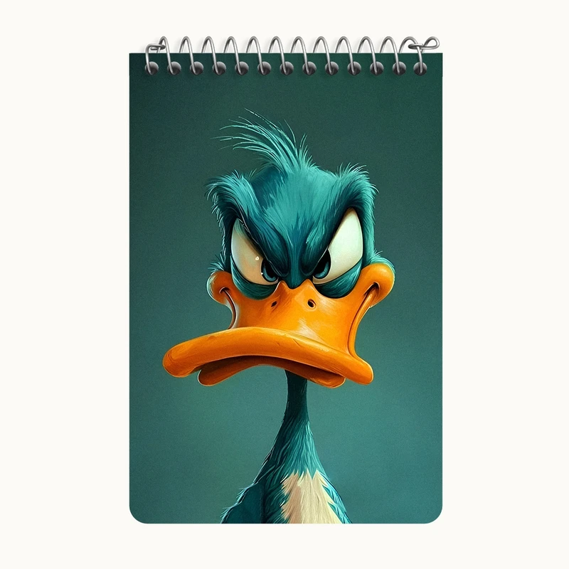 دفتر یادداشت 50 برگ خندالو طرح داک (Daffy Duck) کد F12848