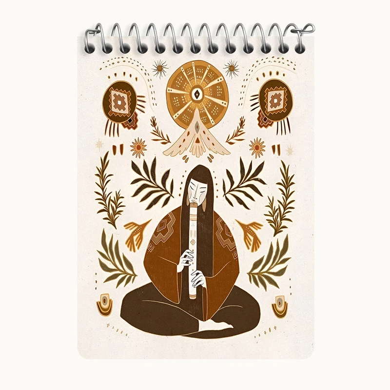 دفتر یادداشت 50 برگ خندالو طرح دختر سرخپوست کد N6867