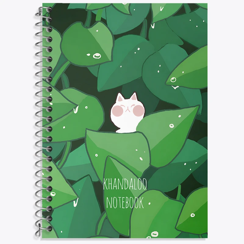 دفتر زبان 50 برگ خندالو مدل دو خط طرح پیشی کد N8151