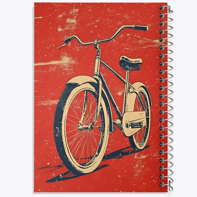 دفتر ژورنال نویسی 50 برگ خندالو مدل نقطه ای طرح دوچرخه کد F9851