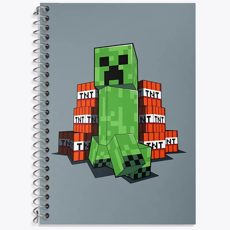 دفتر نت موسیقی 50 برگ خندالو طرح بازی ماینکرافت (Minecraft) کد N9115