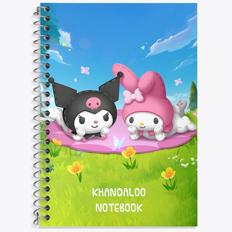 دفتر زبان 50 برگ خندالو مدل سه خط طرح کرومی و مای ملودی کد N9056