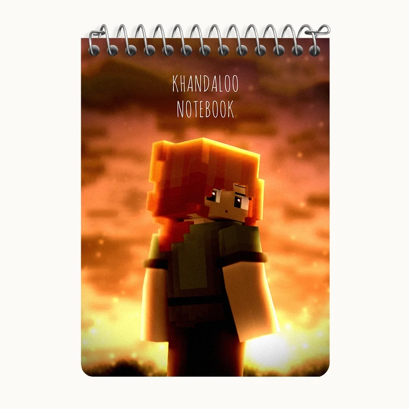 دفتر یادداشت 50 برگ خندالو طرح بازی ماینکرافت (Minecraft) کد N8749