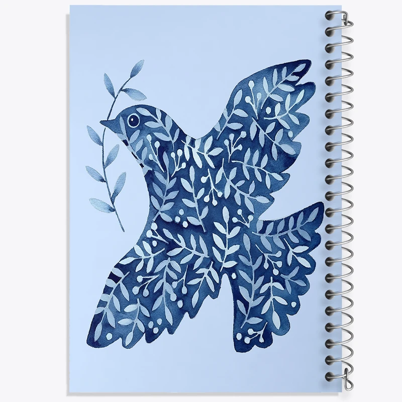 دفتر مشق 50 برگ خندالو طرح کبوتر صلح کد N6883