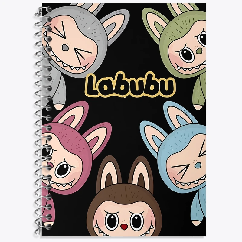 دفتر لغت 50 برگ خندالو طرح عروسک لابوبو (Labub)  کد N9113