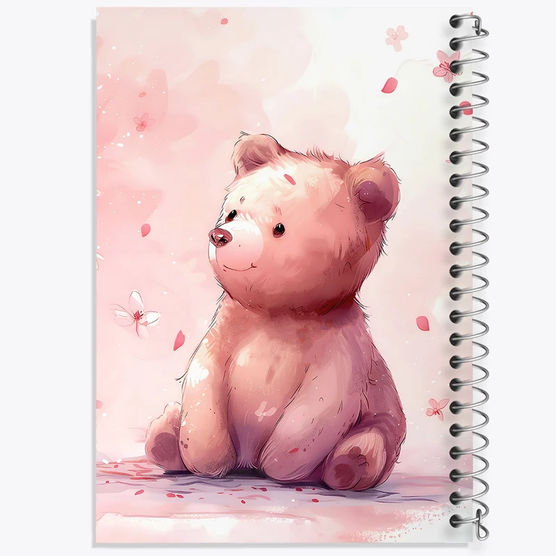 دفتر طراحی 50 برگ خندالو طرح خرس کیوت کد N4988