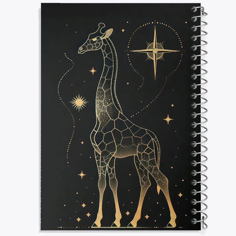 دفتر مشق 50 برگ خندالو طرح زرافه مینیمال کد F3091