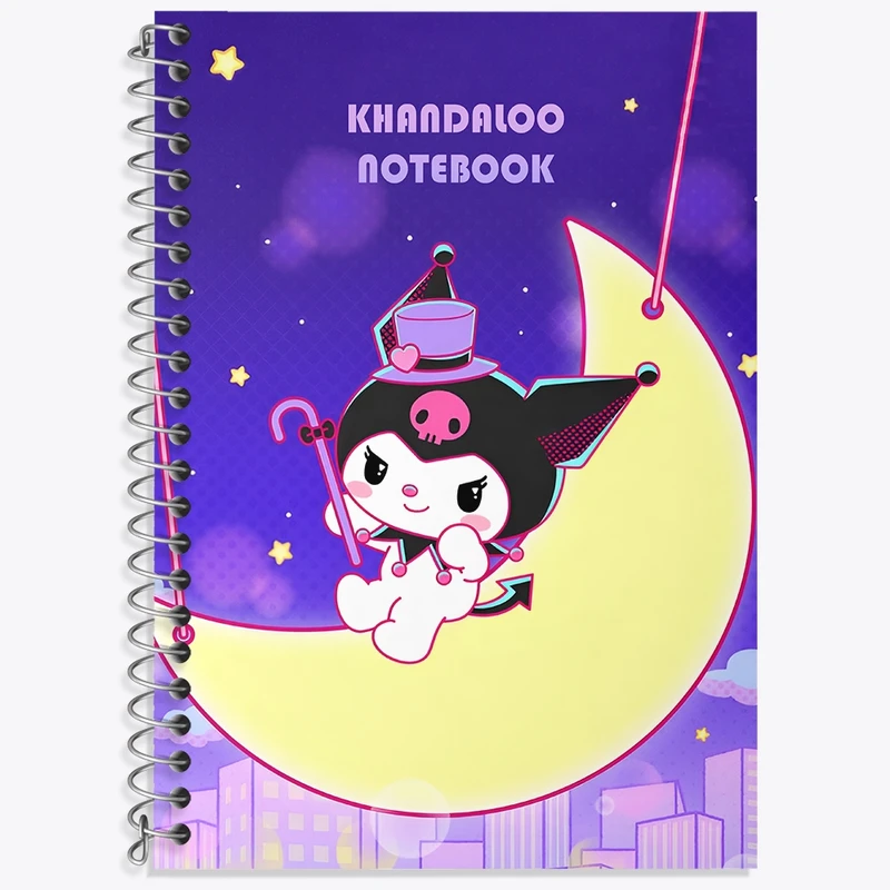 دفتر زبان 50 برگ خندالو مدل سه خط طرح کرومی (Kuromi) کد N8983