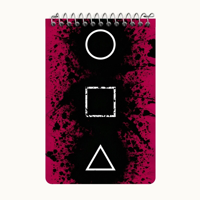 دفتر یادداشت 50 برگ خندالو طرح بازی مرکب (Squid Game) کد F11868