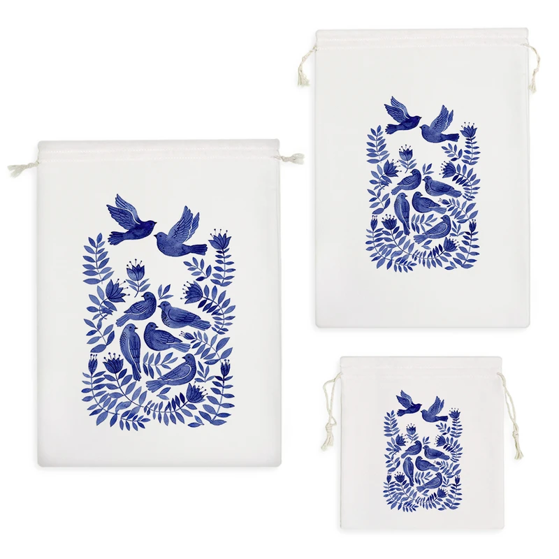 نظم دهنده خندالو مدل گل و مرغ آبی کد H1991 مجموعه 3 عددی