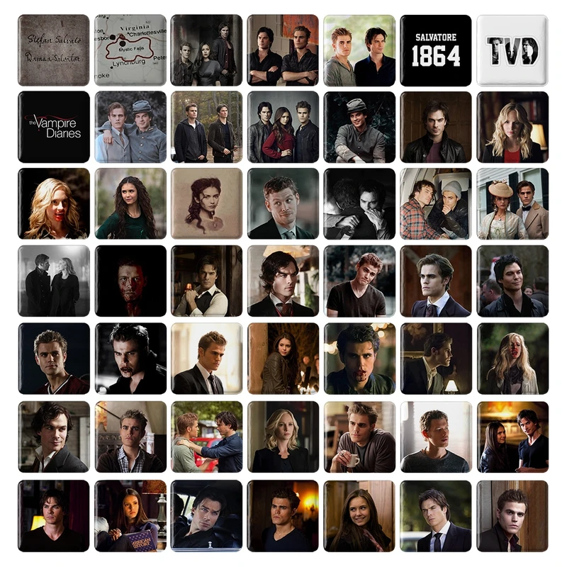 پیکسل خندالو طرح خاطرات خون آشام Vampire Diaries کد 150 مدل مربعی مجموعه 49 عددی