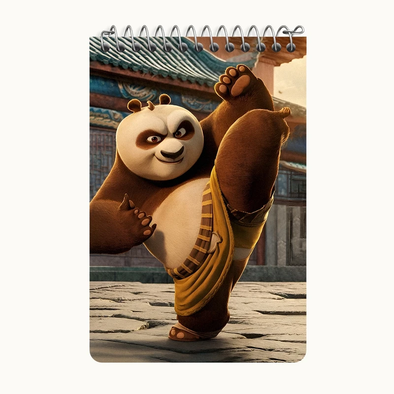 دفتر یادداشت 50 برگ خندالو طرح پاندای کونگ فوکار کد F12725